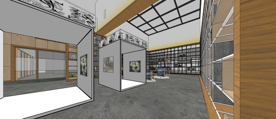 大型美術(shù)館展廳的美術(shù)設(shè)計與空間模型構(gòu)建